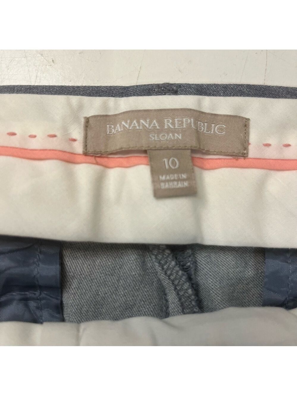 Banana Republic Sloan Fit Slim Cropped Grey/Blue Ankle Pants, size 10 - Picture 7 of 12